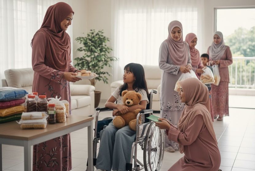 Pahala bersedekah pada bulan Ramadan akan dilipat gandakan. -Gambar hiasan AI