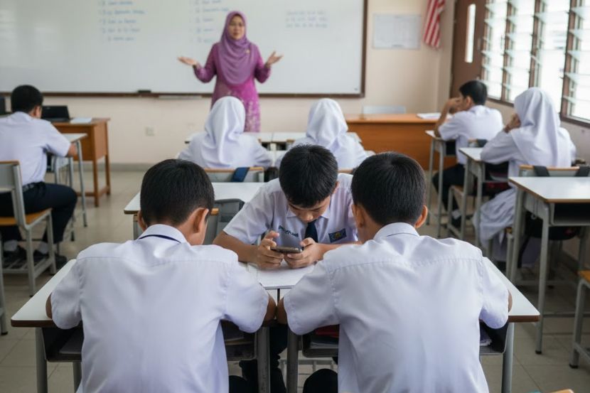 Golongan remaja antara yang paling kurang beradab dengan guru. -Gambar hiasan AI