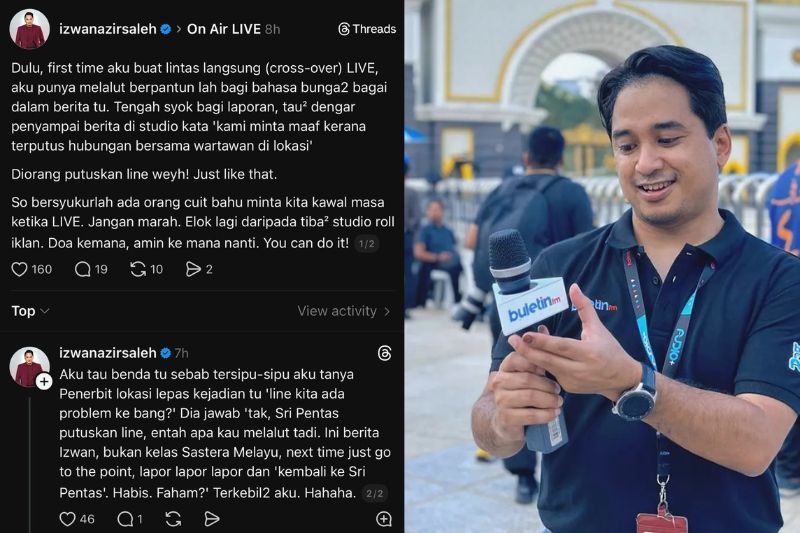 Perkongsian Izwan di Threads miliknya.
