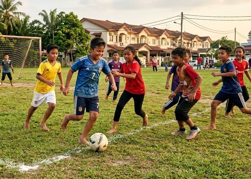 Setiap kanak-kanak gemar menghabiskan waktu bersama pada waktu petang. -Gambar hiasan AI