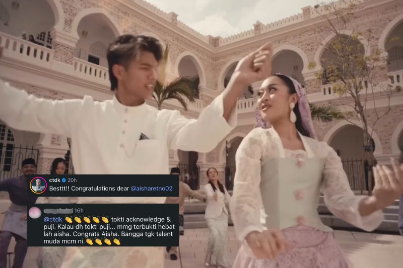 Lagu Jodoh Lebaran nyanyian Aisha (kanan) menerima respons positif pendengar.