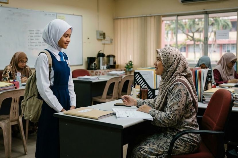 Pelajar mendengar kata lebih disenangi oleh para guru. -Gambar hiasan AI