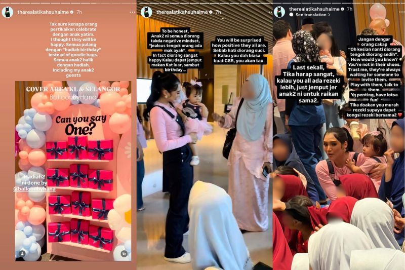 Perkongsian Atikah di Instastory miliknya.