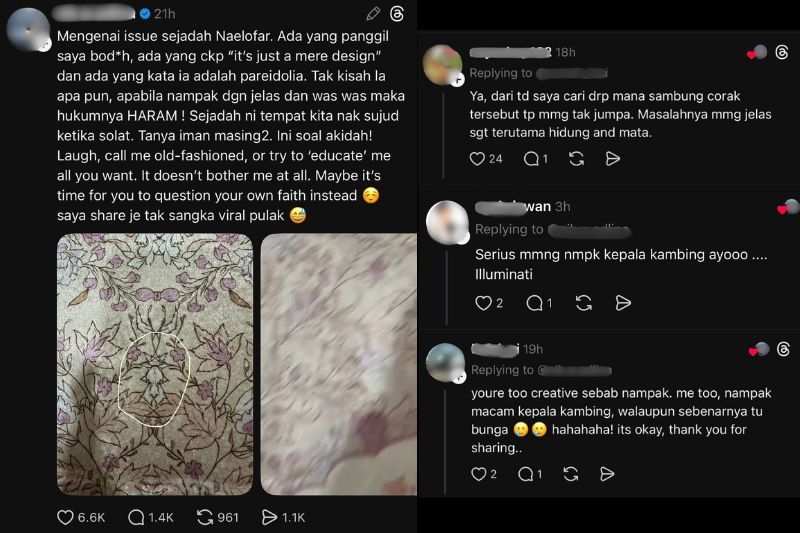 Perkongsian yang tular di Threads.