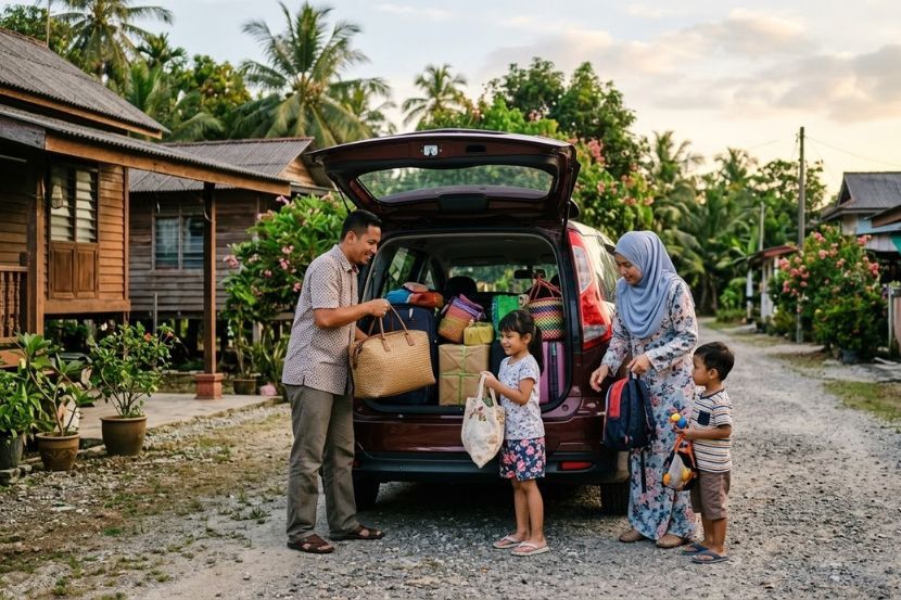 Anak cucu pulang ke kampung cukup dinanti setiap ibu bapa. -Gambar hiasan AI