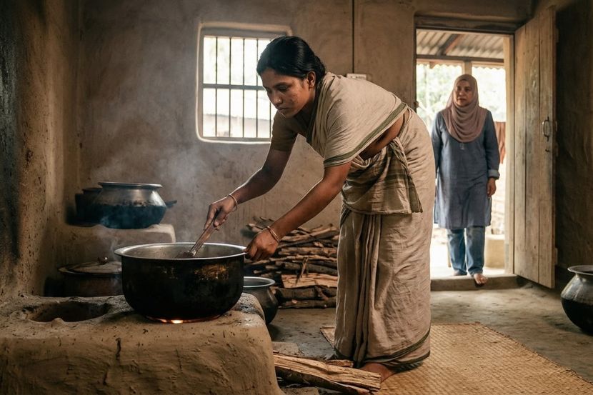 Memasak di Bangladesh amat mencabar kerana masih menggunakan dapur kayu. -Gambar hiasan AI