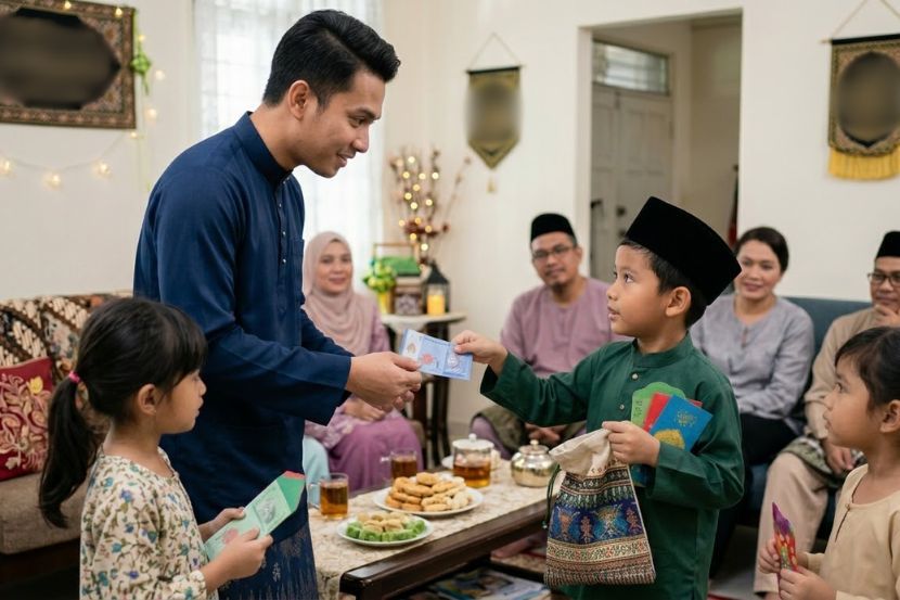 Kanak-kanak perlu dididik untuk tidak meminta duit raya kepada sanak saudara dan jiran tertangga. -Gambar hiasan AI