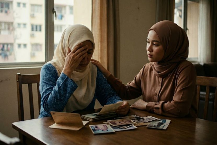 Seorang wanita memerlukan sokongan selepas kematian suami. -Gambar hiasan AI