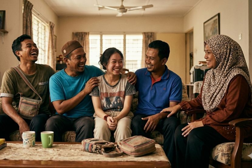 Gurauan dalam keluarga dapat mengeratkan lagi hubungan kasih sayang. -Gambar hiasan AI