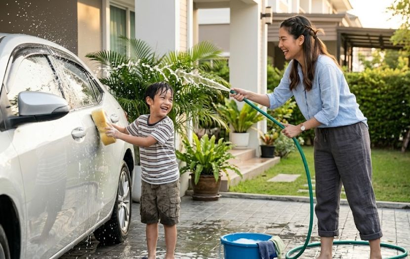 Momen bersama anak adalah paling berharga. -Gambar hiasan AI