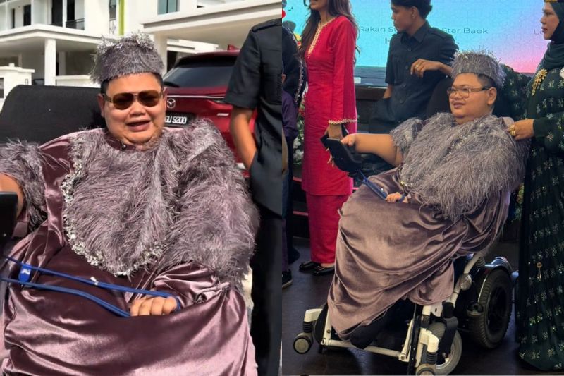 Abiejam sanggup menempah baju di saat akhir sebelum menghadiri Rumah Terbuka Next Level.