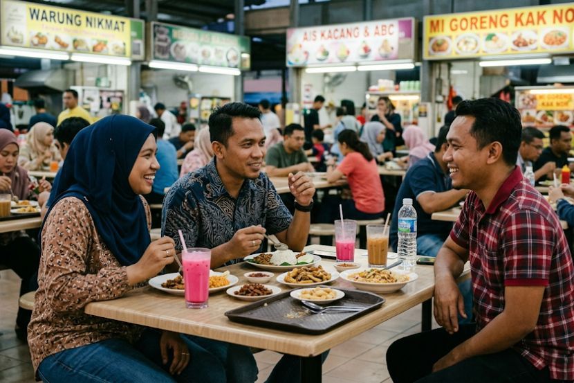 Duduk bertiga dapat mengelak salah faham. -Gambar hiasan AI