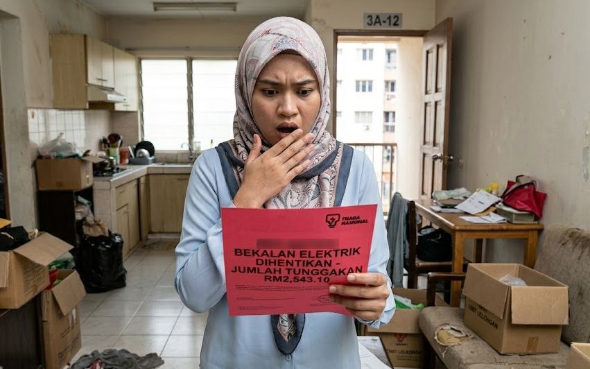 Kebanyakan rumah lelong mempunyai tunggakan utiliti yang banyak. -Gambar hiasan AI