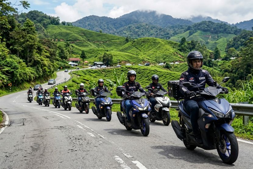 Konvoi motosikal adalah perkara biasa dapat dilihat ketika ke Cameron Highlands. -Gambar hiasan AI