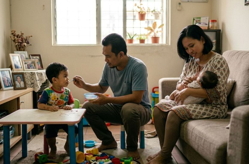 Tugas menjaga dan menguruskan anak-anak wajar wajar dipikul bersama-sama antara suami dan isteri.