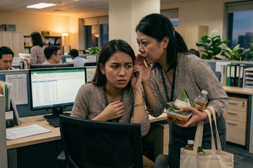 Wanita perlu berhati-hati kerana terdapat segelintir rakan sekerja suami yang bersikap perampas. -Gambar hiasan AI