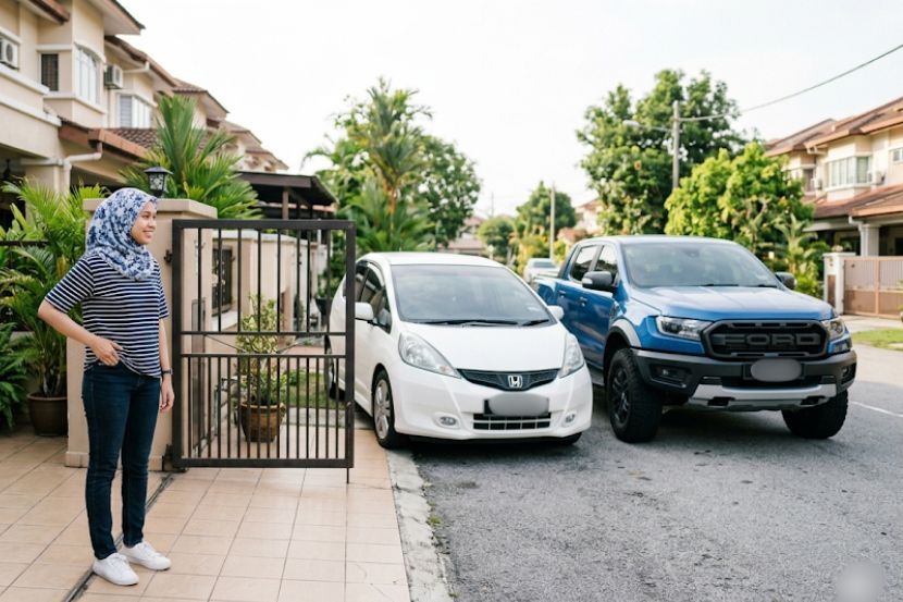 Ada jiran bersikap penting diri dengan meletakkan kenderaan di hadapan rumah orang lain. -Gambar hiasan AI