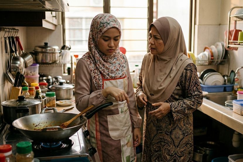 Kebanyakan isteri memasak mengikut citarasa keluarganya. -Gambar hiasan AI
