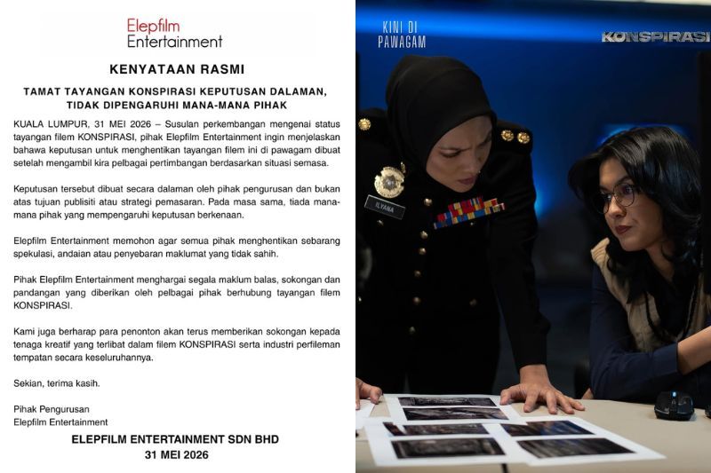 Kenyataan yang dikeluarkan oleh syarikat penerbit filem Konspirasi.