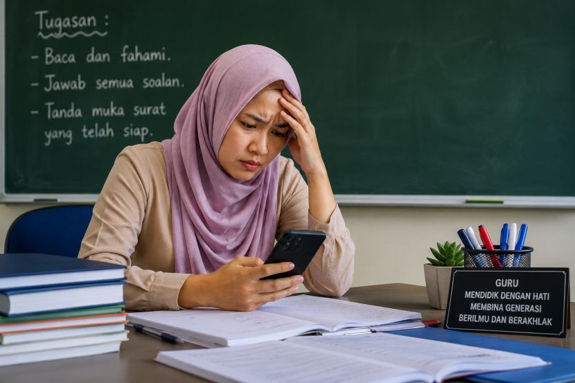 Tugasan guru semakin mencabar masa kini. -Gambar hiasan AI