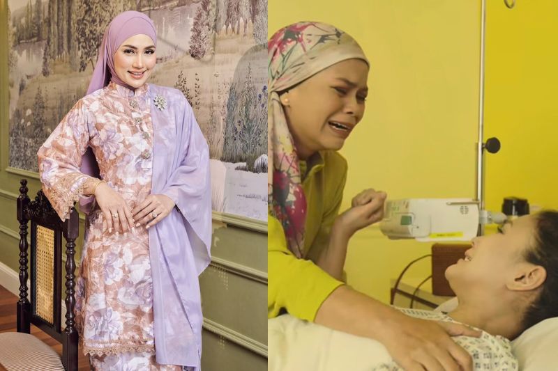 Lakonan Fasha (kanan) tidak bertudung sekali lagi mendapat perhatian ramai.