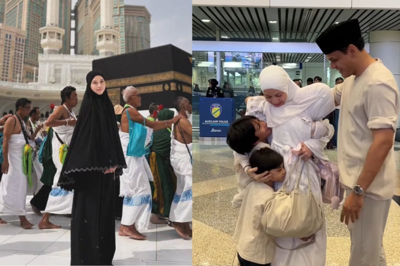 Anak-anak (kanan) gembira menantikan kepulangan Lisa. 