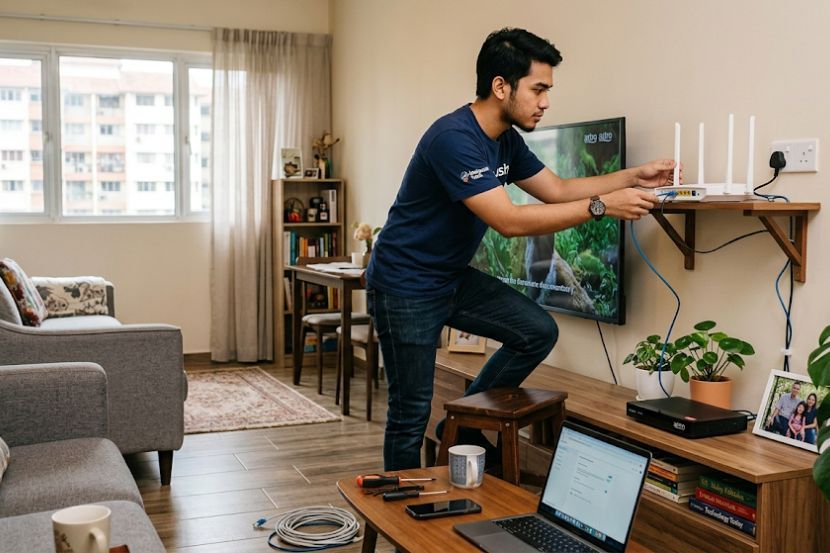 Sesetengah router baharu mempunyai fungsi auto untuk memilih jalur terbaik.-Gambar hiasan AI 