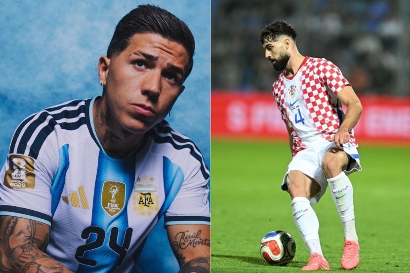 Enzo Fernández (kiri) dan Joško Gvardiol. -Gambar Instagram