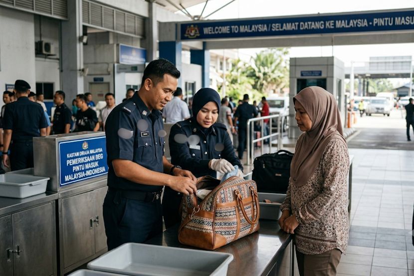Pemeriksaan kastam adalah prosedur biasa di pintu sempadan. -Gambar hiasan AI