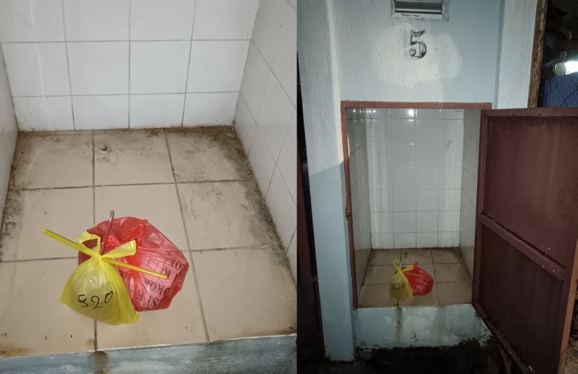 Makanan yang dipesannya diletakkan di tempat sampah oleh penghantar makanan terbabit.