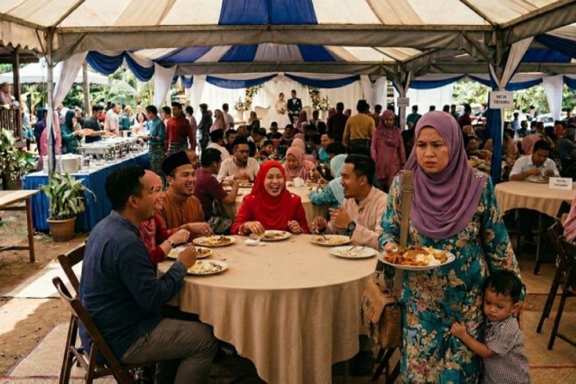 Kenduri diadakan bukan sekadar meraikan pengantin tetapi juga tetamu. -Gambar hiasan AI