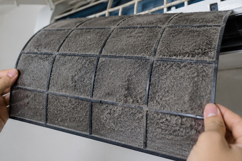 Filter yang berhabuk boleh menyebabkan air aircond menitik. 