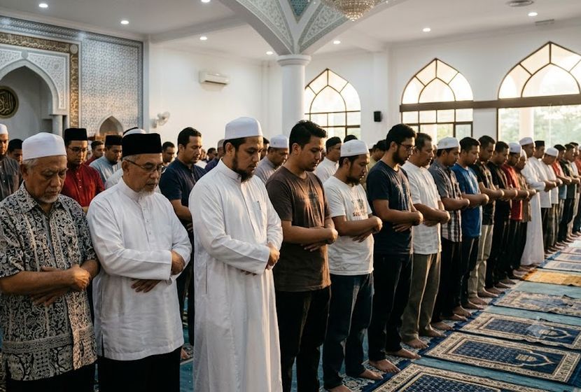 Solat jemaah merupakan pilihan ramai individu kerana fadilat dan kelebihannya. -Gambar hiasan AI