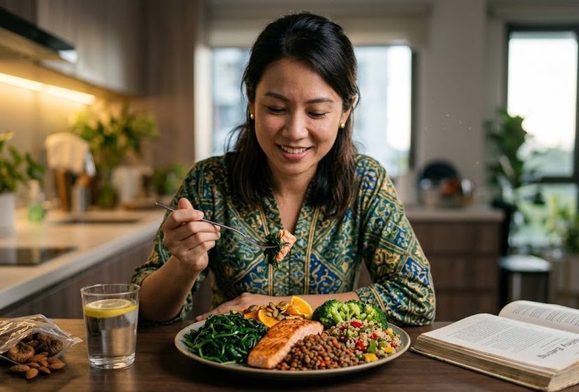 Makanan tinggi zat besi boleh membantu mengatasi masalah rambut gugur. -Gambar hiasan AI