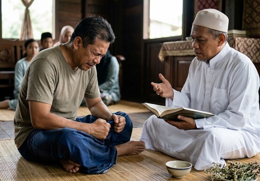 Perawat Islam akan menggunakan ayat-ayat al-Quran sebagai medium pengubatan. -Gambar hiasan AI