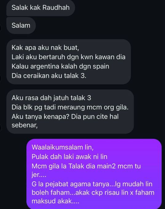 Wanita ini meluahkan rasa kecewa dengan situasi yang berlaku.
