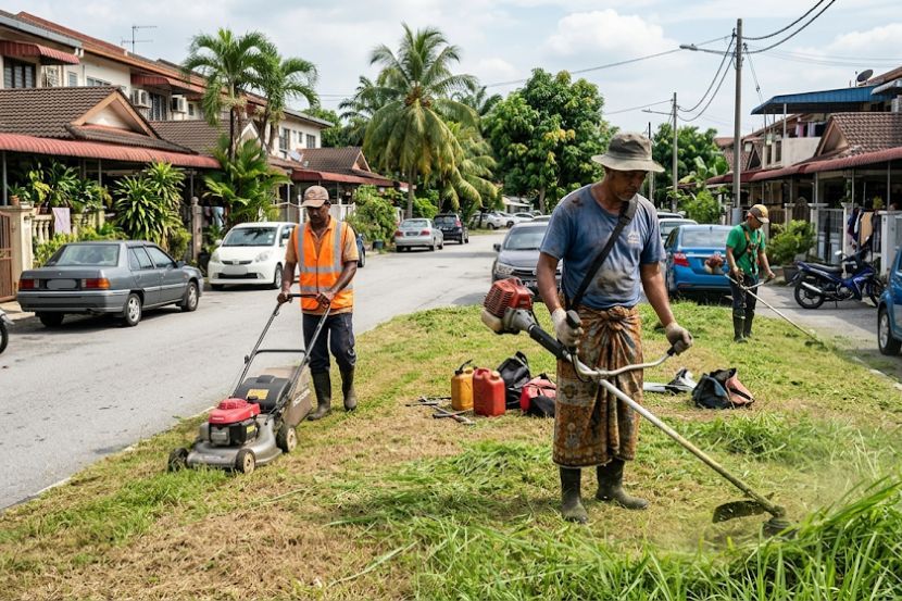 Risiko cermin pecah antara yang perlu dihadapi pemilik kenderaan ketika kerja-kerja memotong rumput dijalankan. -Gambar hiasan AI
