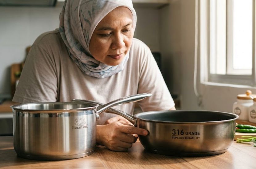 Setiap gred mempengaruhi jangka hayat dan kegunaan perkakas dapur. -Gambar hiasan AI