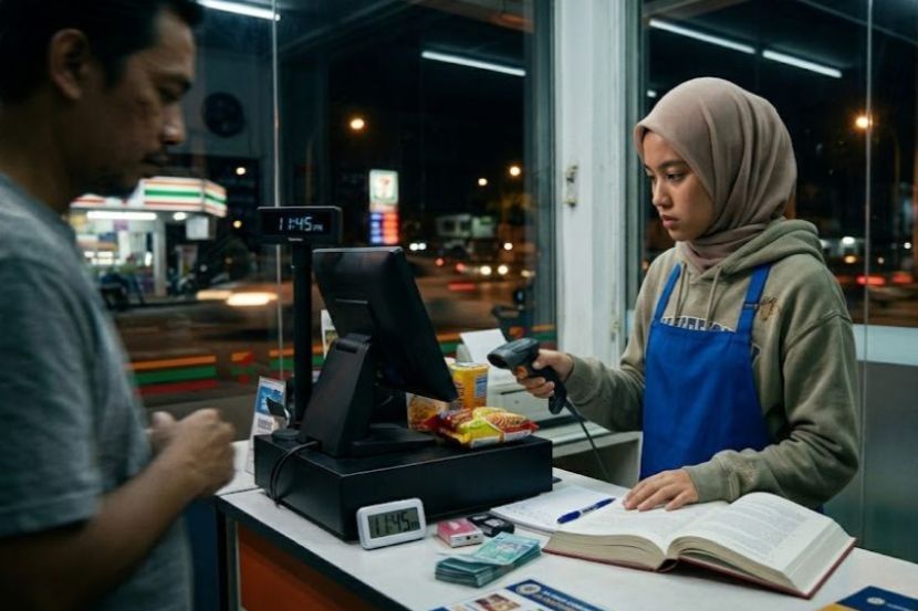 Segelintir pelajar B40 membuat kerja sambilan bagi menampung hidup. -Gambar hiasan AI