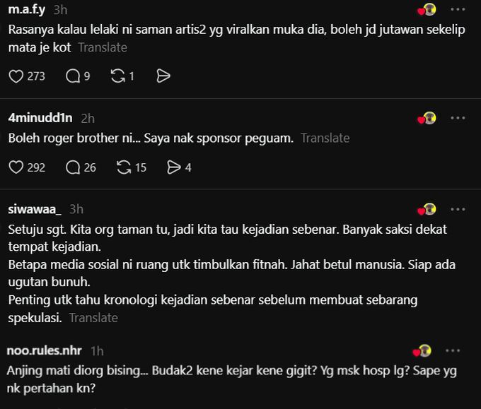 Antara komen warga maya.