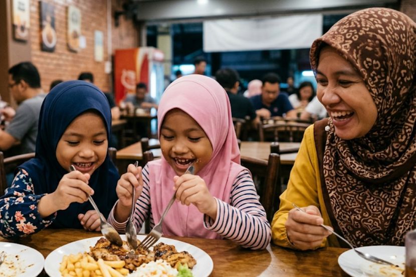 Buat pesanan makanan untuk anak adalah lebih baik daripada mereka meminta makanan orang lain. -Gambar hiasan AI