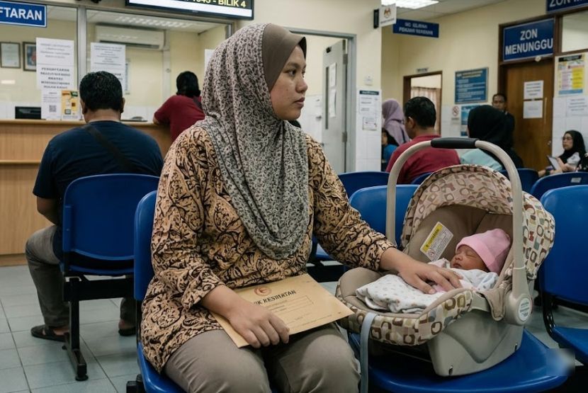 Bayi yang baru lahir perlu menjalani pemeriksaan kesihatan secara berkala. -Gambar hiasan AI