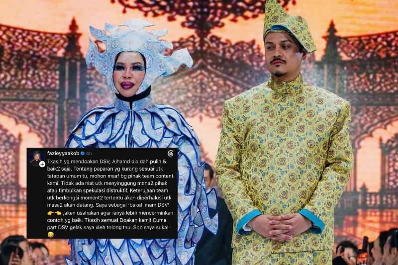 Fazley (kanan) memohon maaf atas kandungan yang dikongsi kepada umum. 