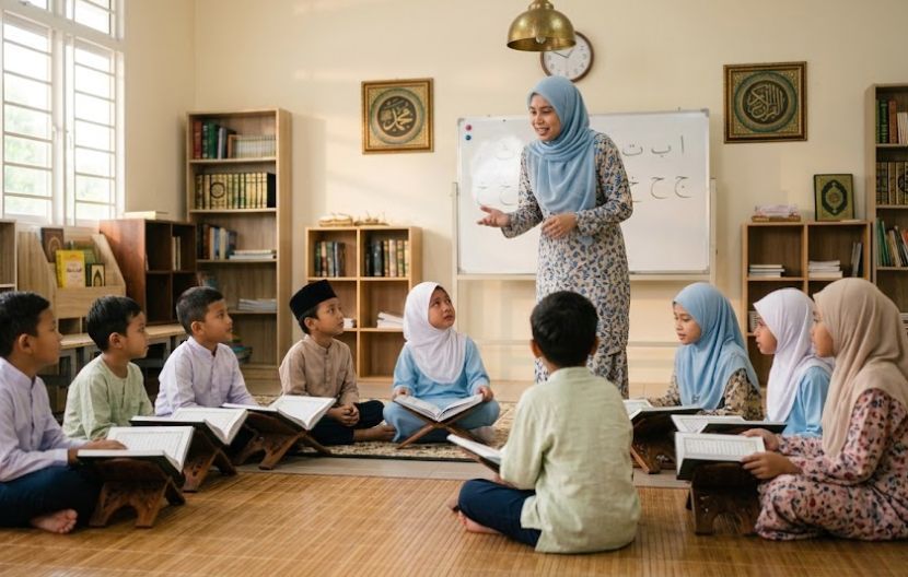 Guru bertindak memberi tunjuk ajar kepada setiap muridnya. -Gambar hiasan AI