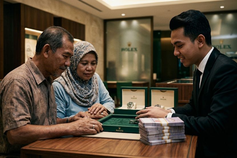 Ada segelintir pelanggan selesa berpakaian biasa walaupun berkemampuan. -Gambar hiasan AI