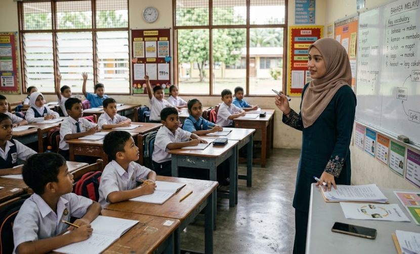 Mendidik anak bangsa adalah tugas yang mulia. -Gambar hiasan AI