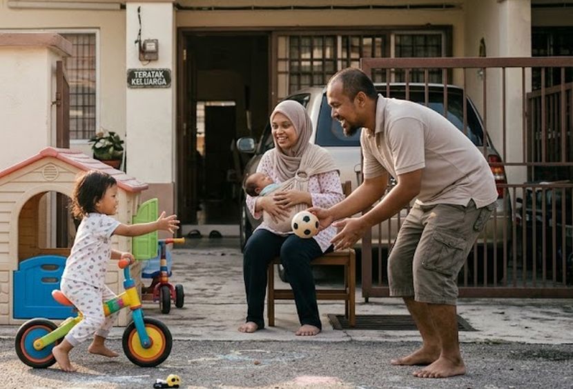 Meluangkan masa bersama dapat mengeratkan hubungan kekeluargaan. -Gambar hiasan AI