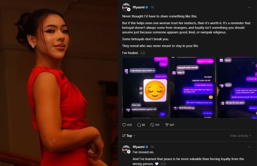 Pendedahan Fify (kiri) sebelum ini mengundang pelbagai reaksi netizen.