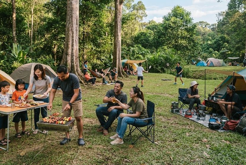 Tapak perkhemahan merupakan lokasi popular yang sering dikunjungi. -Gambar hiasan AI