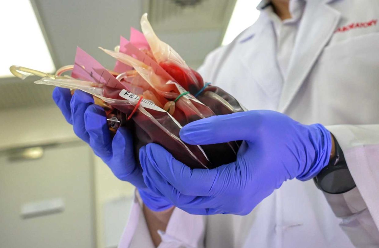 Pictures of the blood bank (blood packets in freezer/fridge, types of blood, storage area. — RAJA FAISAL HISHAN/The Star